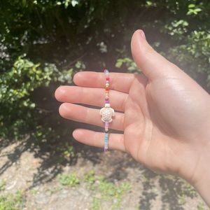 Multicolored turtle beaded bracelet for any ages